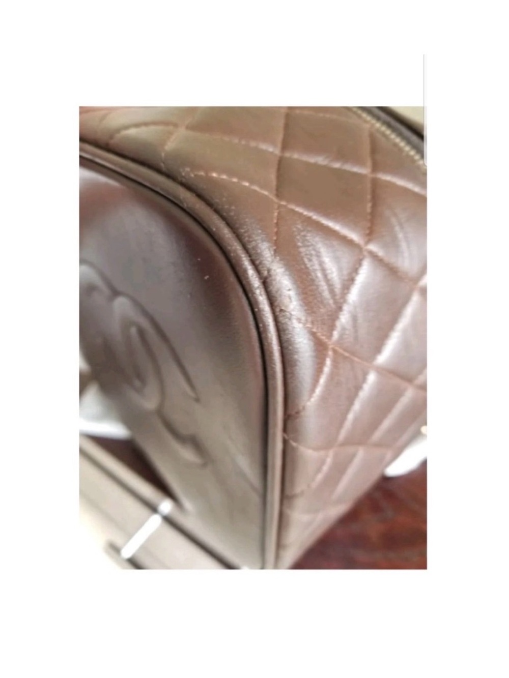Chanel Quilted CC Embossed Leather Crossbody - Dark Brown - Picture 3 of 10